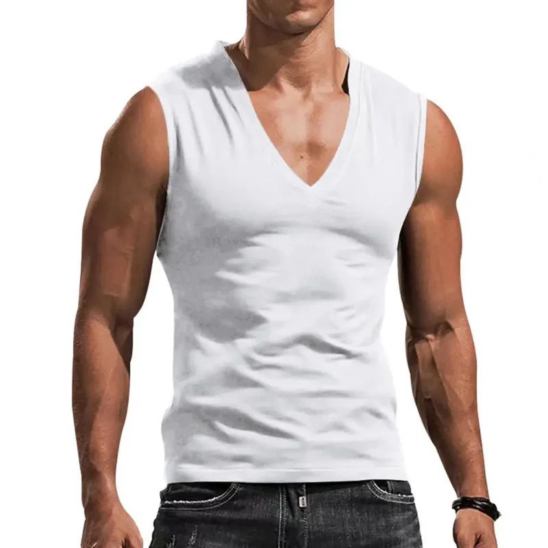 T-shirt senza maniche sagomata da uomo