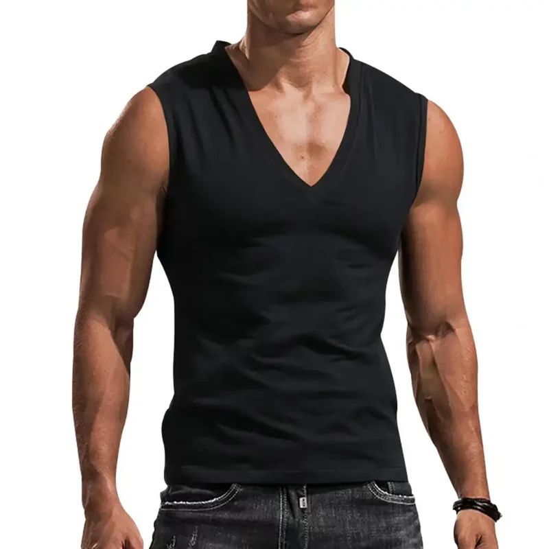 T-shirt senza maniche sagomata da uomo