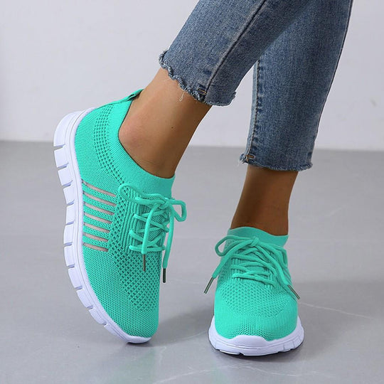 Sneakers slip-on in mesh colorate da donna