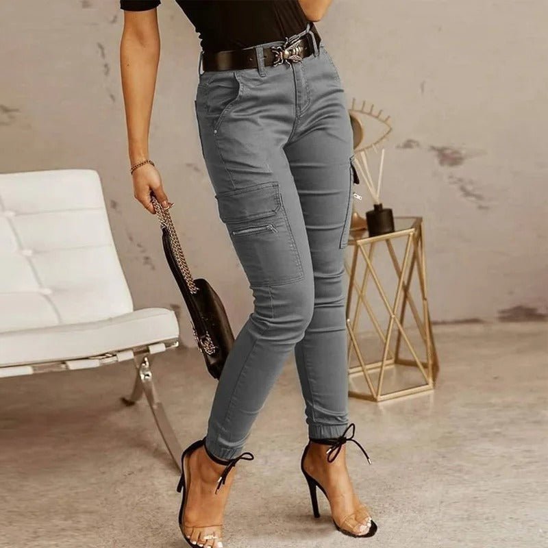 Pantaloni da jogging skinny cargo da donna
