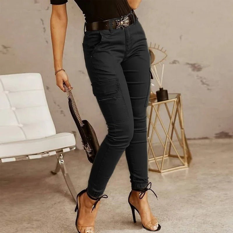 Pantaloni da jogging skinny cargo da donna