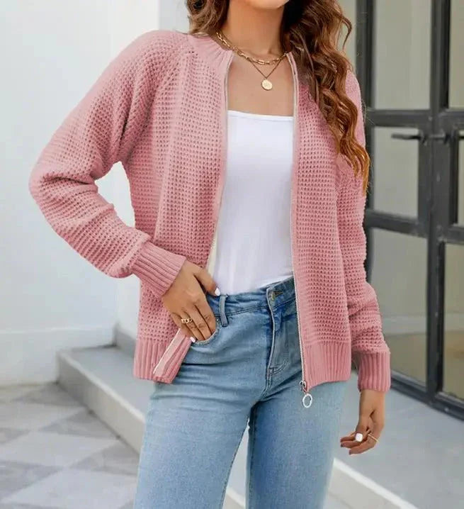 Kate – Cardigan in maglia con zip da donna