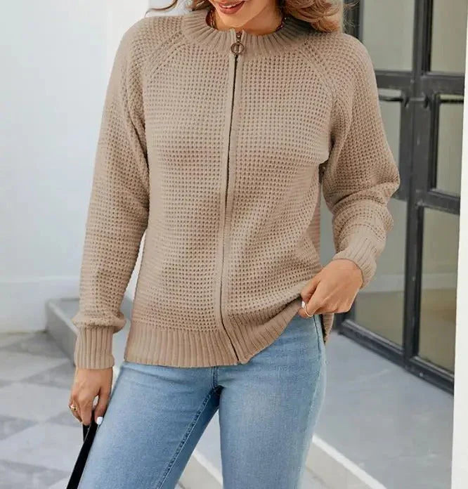 Kate – Cardigan in maglia con zip da donna