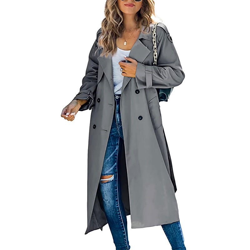Trench lungo idrorepellente da donna