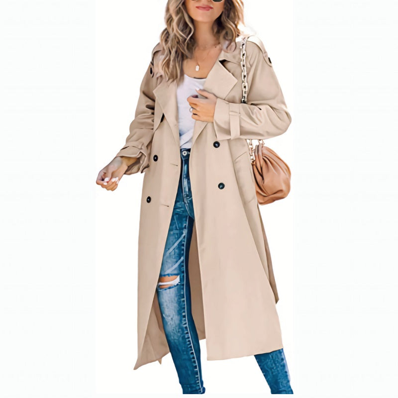 Trench lungo idrorepellente da donna