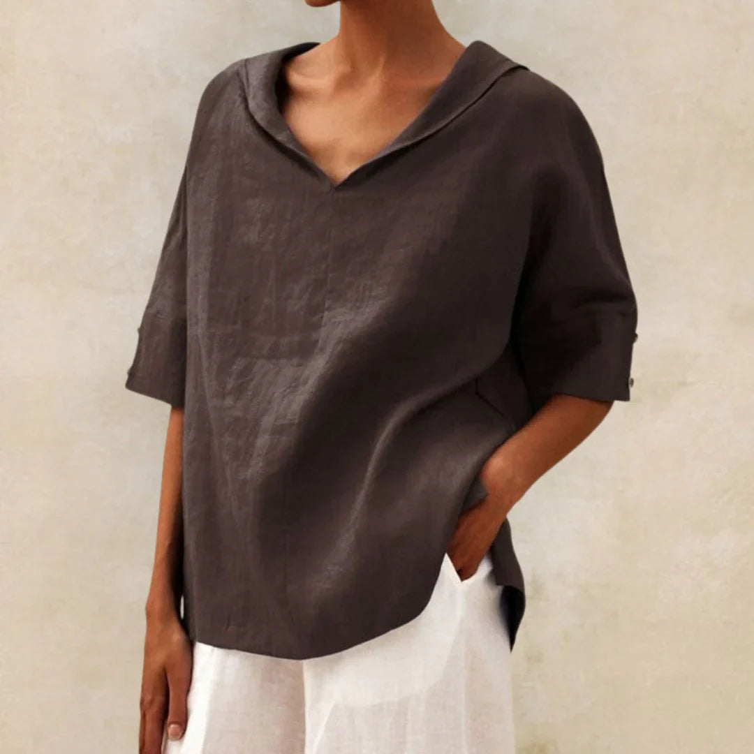 Camicia estiva a maniche lunghe da donna