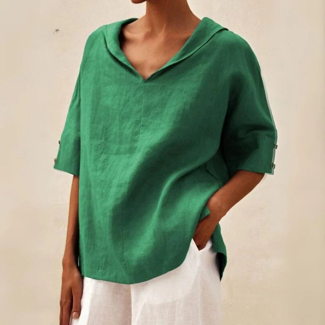 Camicia estiva a maniche lunghe da donna