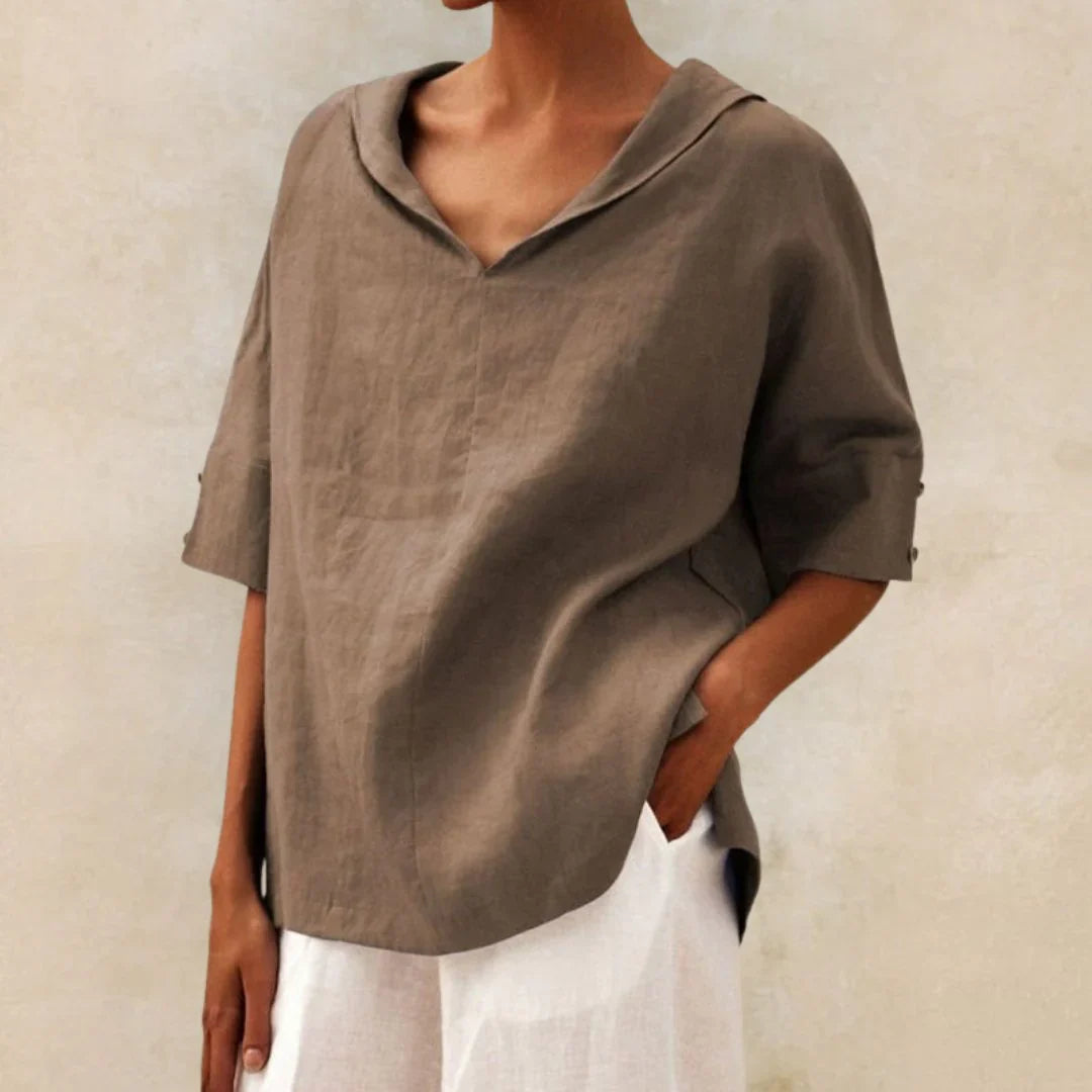 Camicia estiva a maniche lunghe da donna