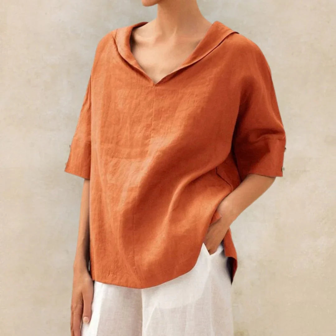Camicia estiva a maniche lunghe da donna