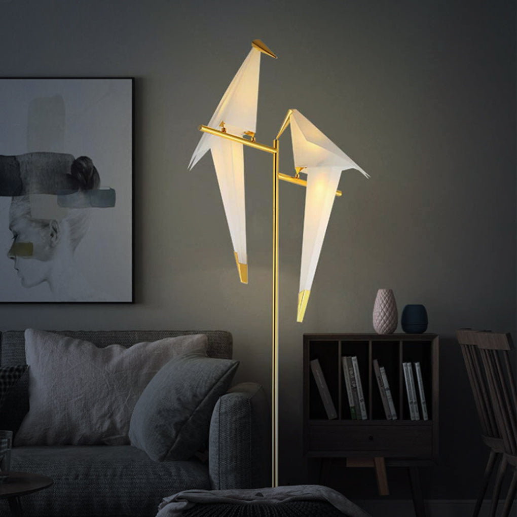 Lampada Elegante Uccello Origami - Attacco Magnetico