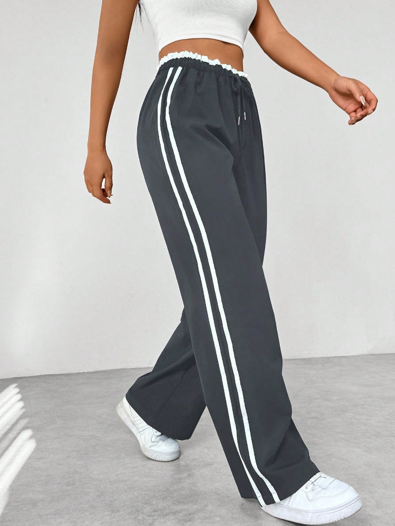 Pantaloni Sportivi Trendy a Gamba Larga