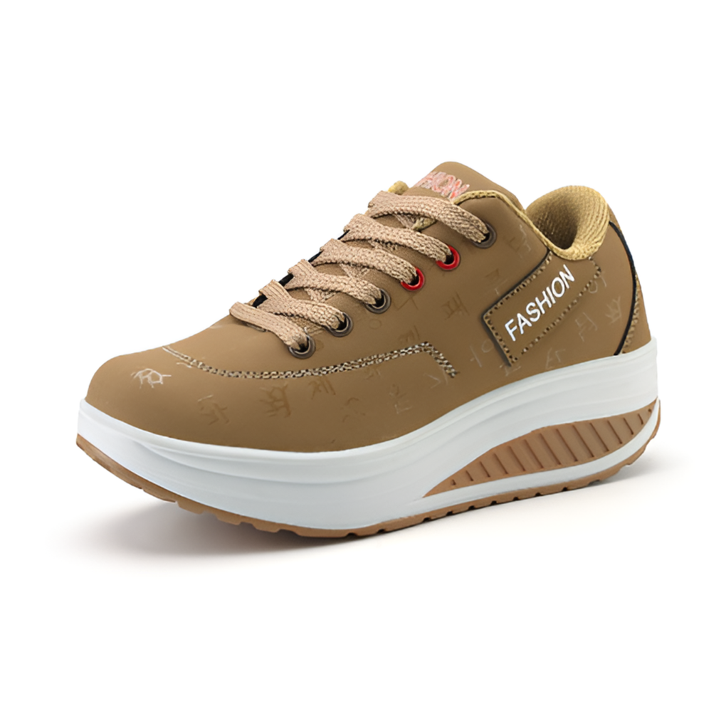 Scarpe basse con platform in similpelle da donna