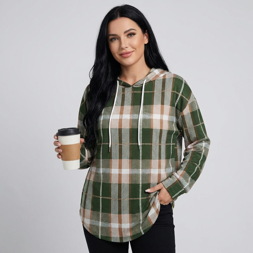 Maglia girocollo a maniche lunghe da donna
