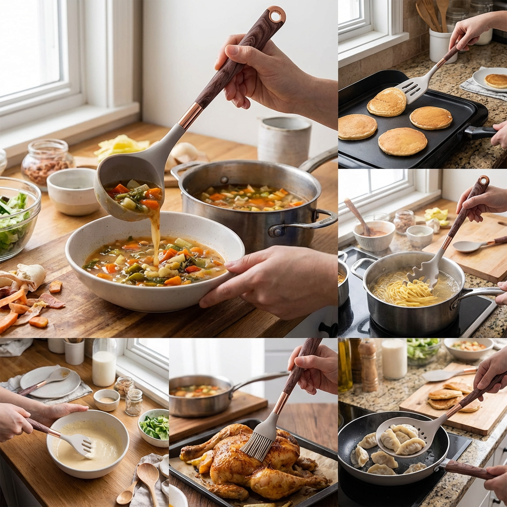 Set di utensili da cucina in silicone da 10 pezzi