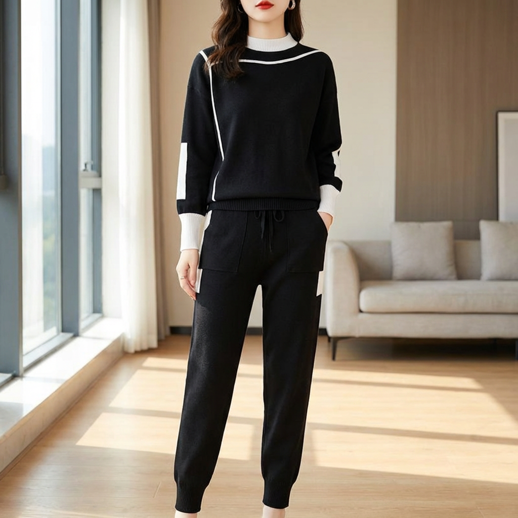 Set in Maglia Caldo a 2 Pezzi CozyKnits per Donne