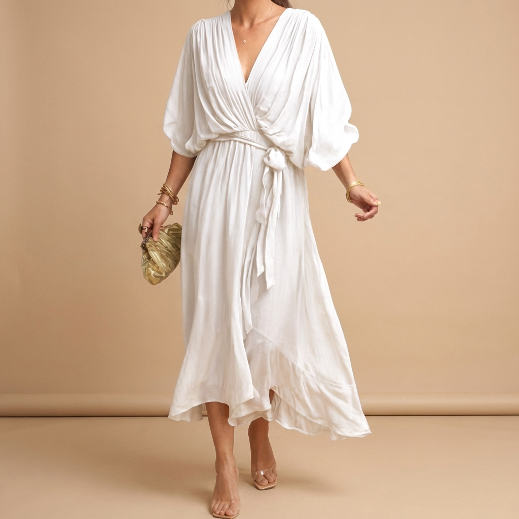 Abito Elegante a V per Donne