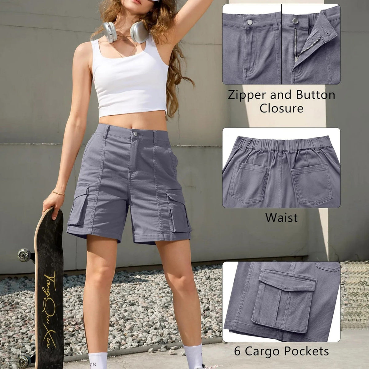 Pantaloni Cargo - Alta Vita