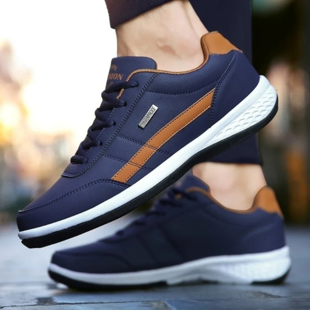 Sneakers ergonomiche in pelle da uomo