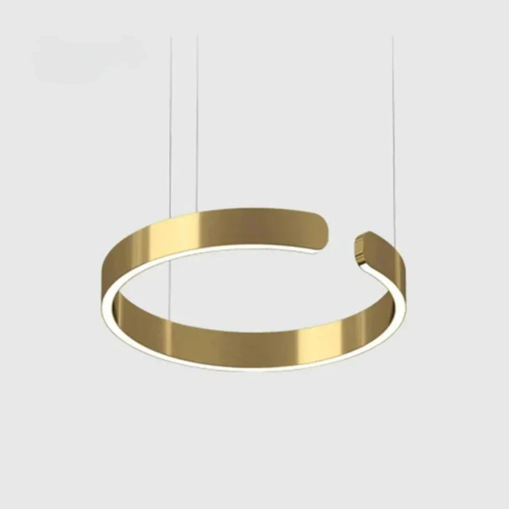 Luce a Sospensione LED Circolare Moderna per Interni Eleganti