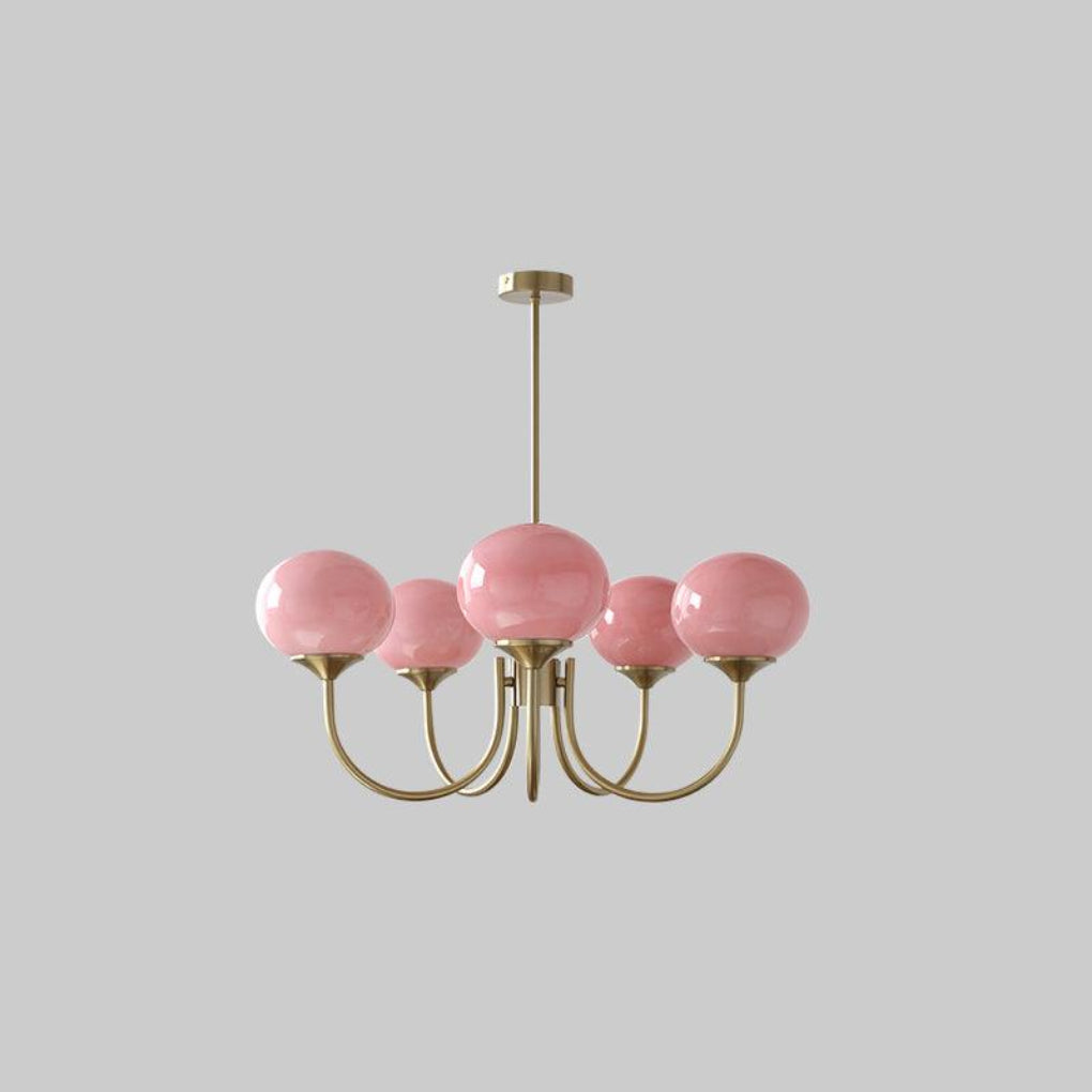 Lampadario Moderno Rosa e Oro Luce da Soffitto