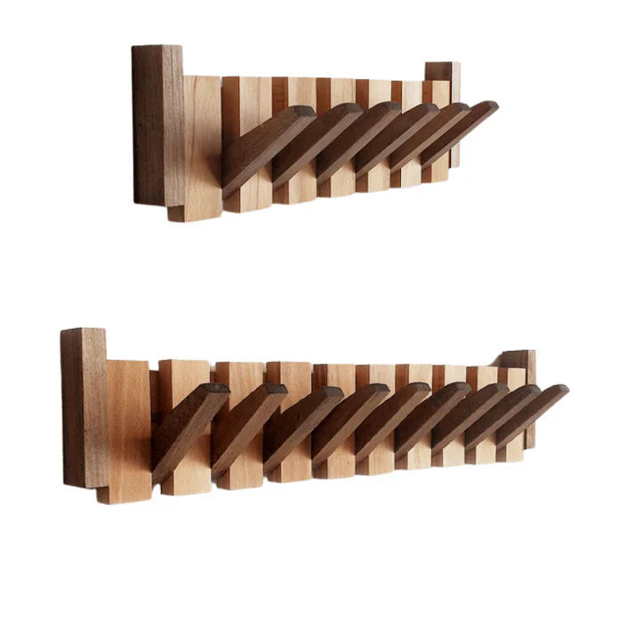 Appendiabiti da parete in legno a tasti di pianoforte