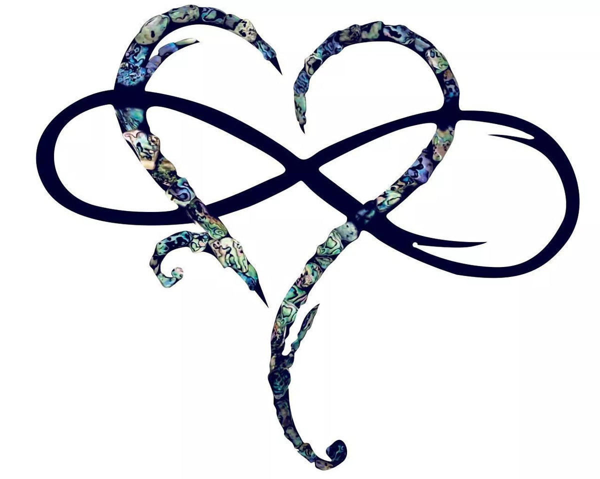 Decorazione da parete in ferro con cuore infinito