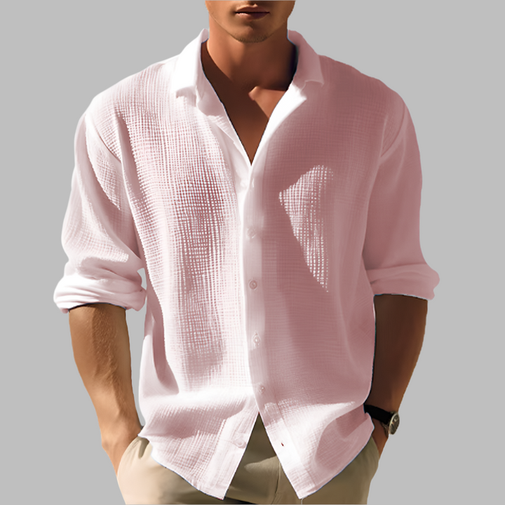 Camicia Leggera in Cotone e Lino per Uomo
