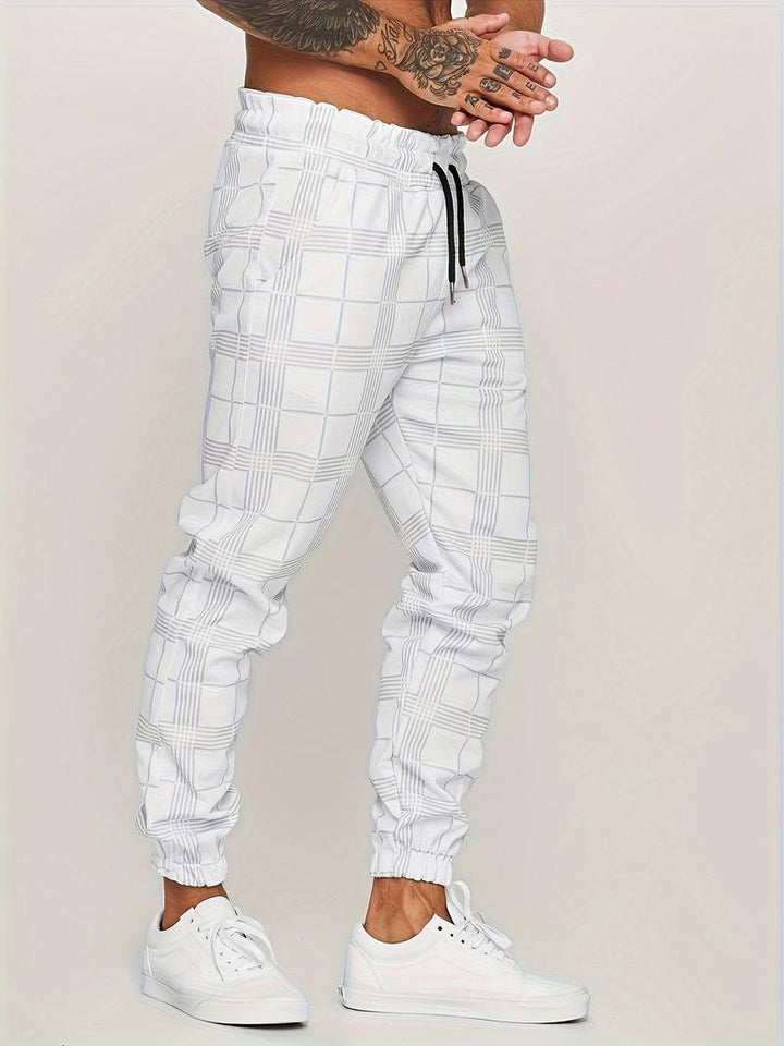 UrbanFit – Pantaloni da jogging slim fit a quadri da uomo