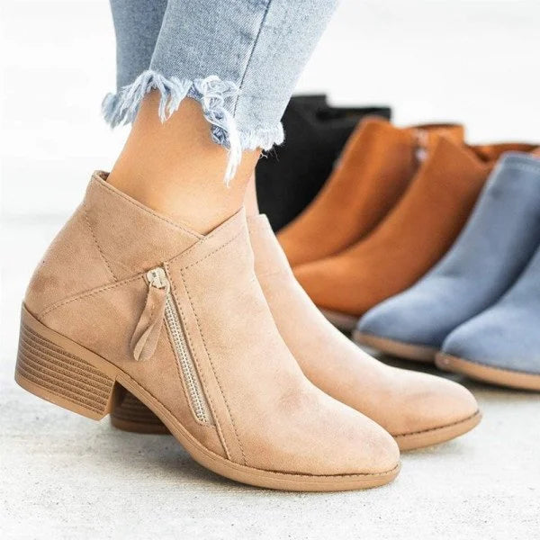 Stivaletti ergonomici in pelle da donna