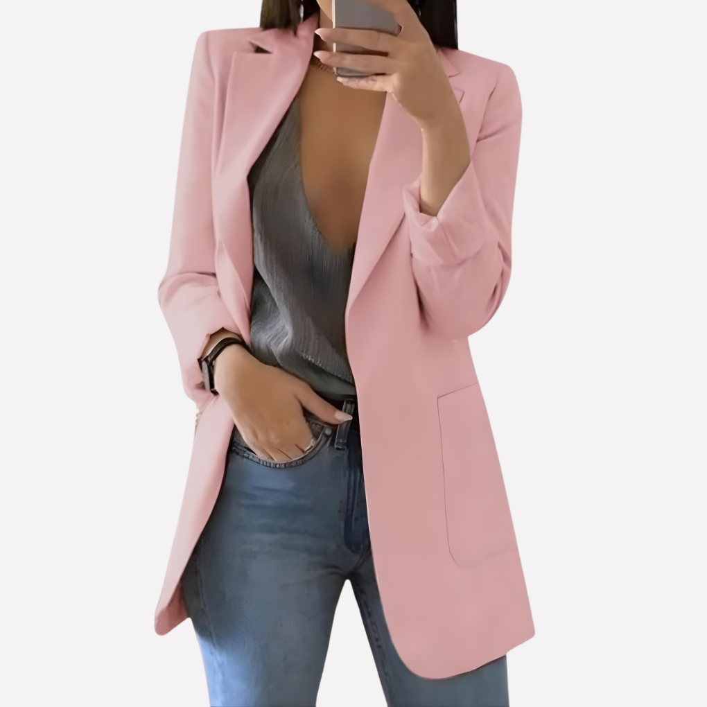 Giacca Blazer Donna con Tasche Frontali – Strutturata per Uso Quotidiano