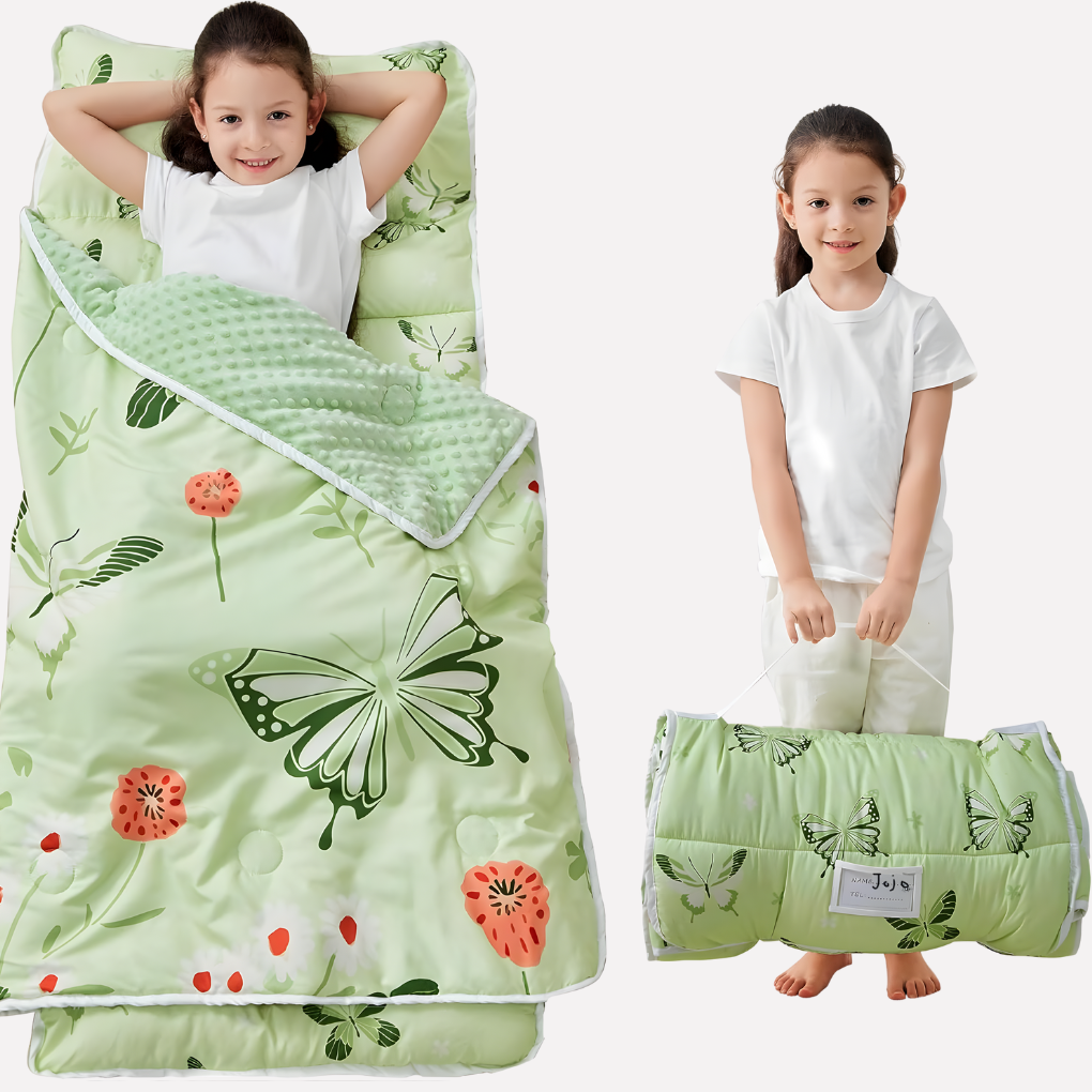 Tappetino per sonnellino per bambini con cuscino e coperta