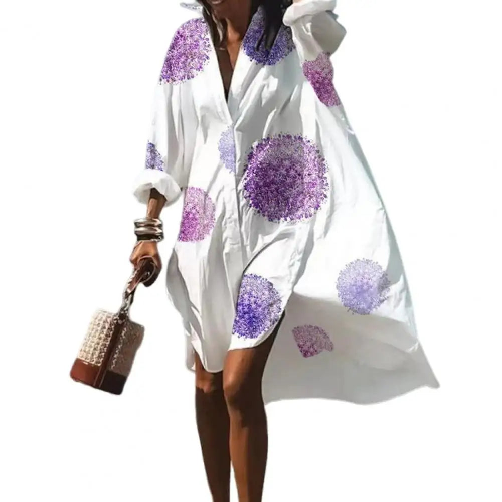 Abito Estivo Oversize da Donna con Stampa Boho