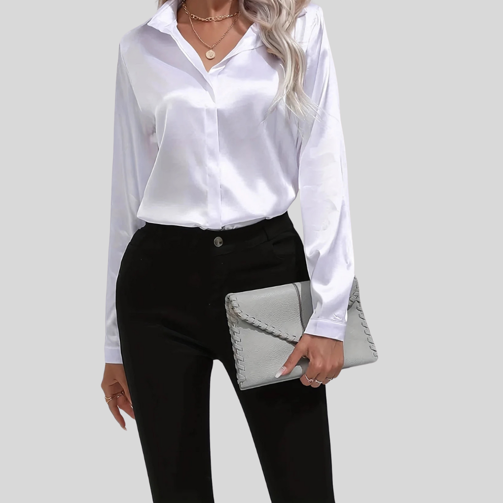 Blusa elegante con bottoni da donna