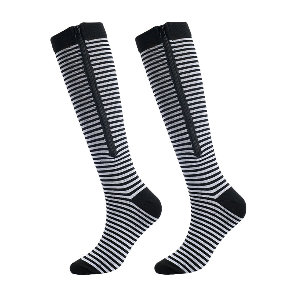 Calze a compressione con zip laterale
