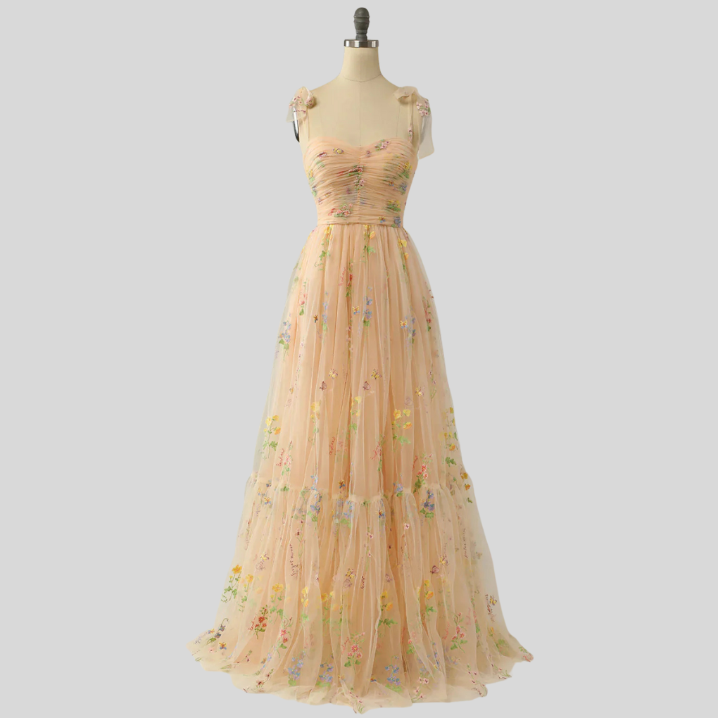 Abito da Sera in Tulle Ricamato – Elegante