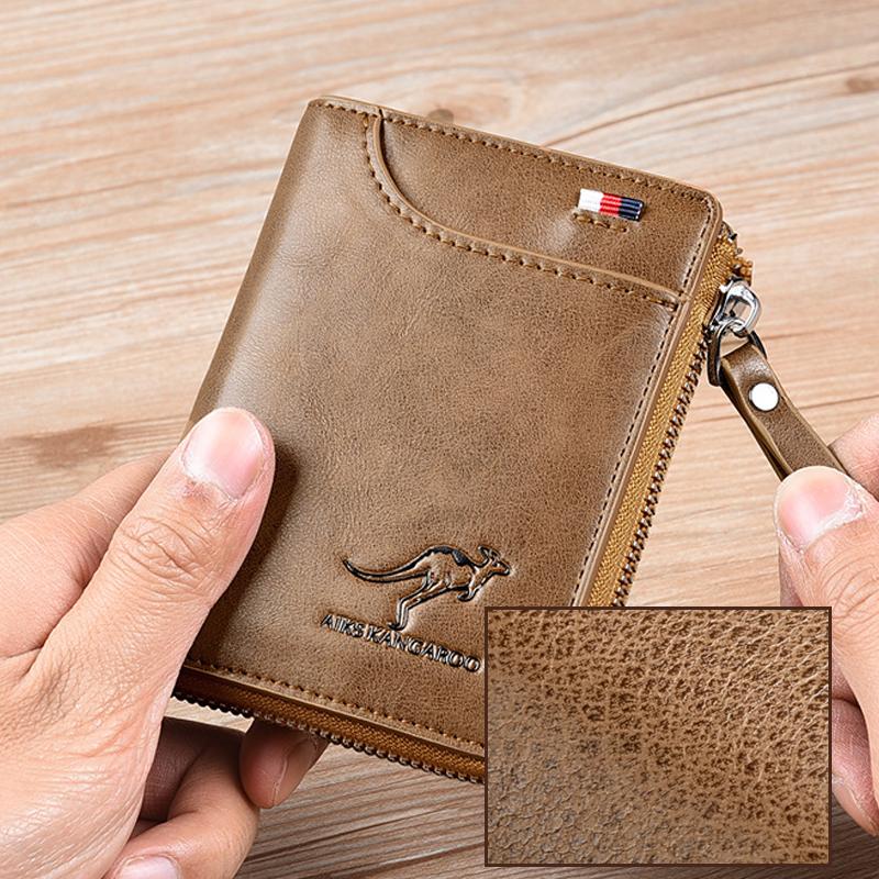 Portafoglio compatto in similpelle con protezione RFID