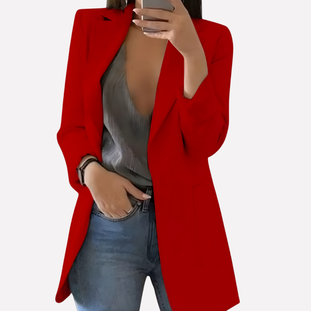 Giacca Blazer Donna con Tasche Frontali – Strutturata per Uso Quotidiano