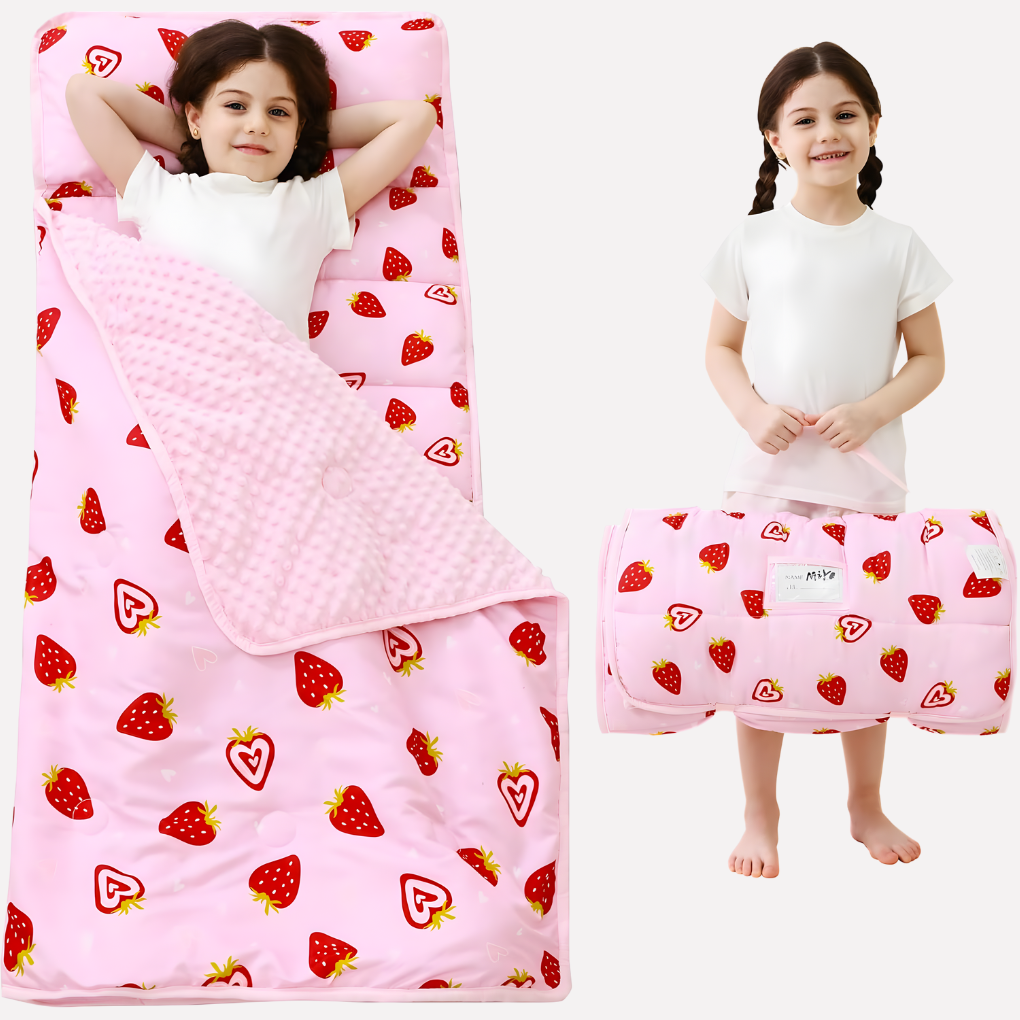 Tappetino per sonnellino per bambini con cuscino e coperta