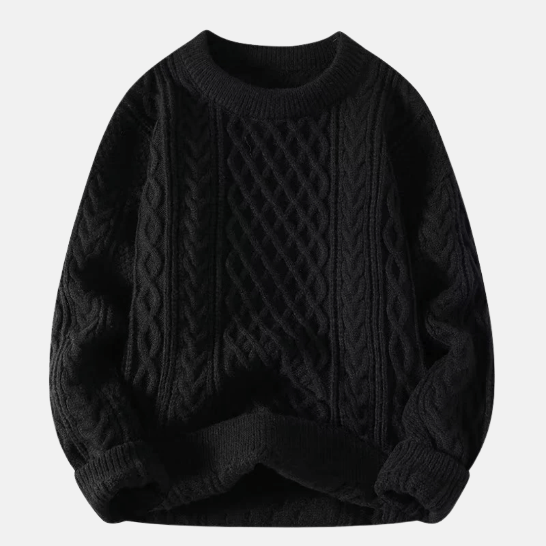 Maglione invernale da uomo in maglia a tinta unita