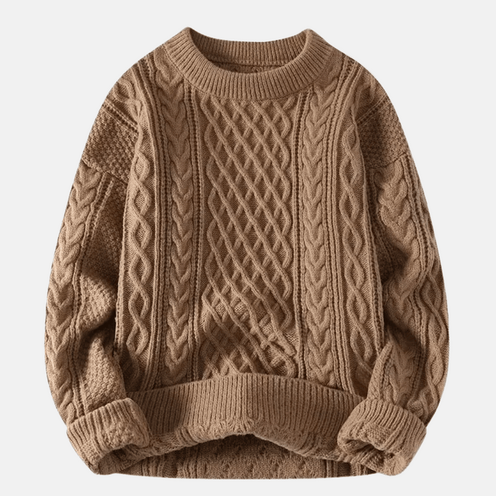 Maglione invernale da uomo in maglia a tinta unita