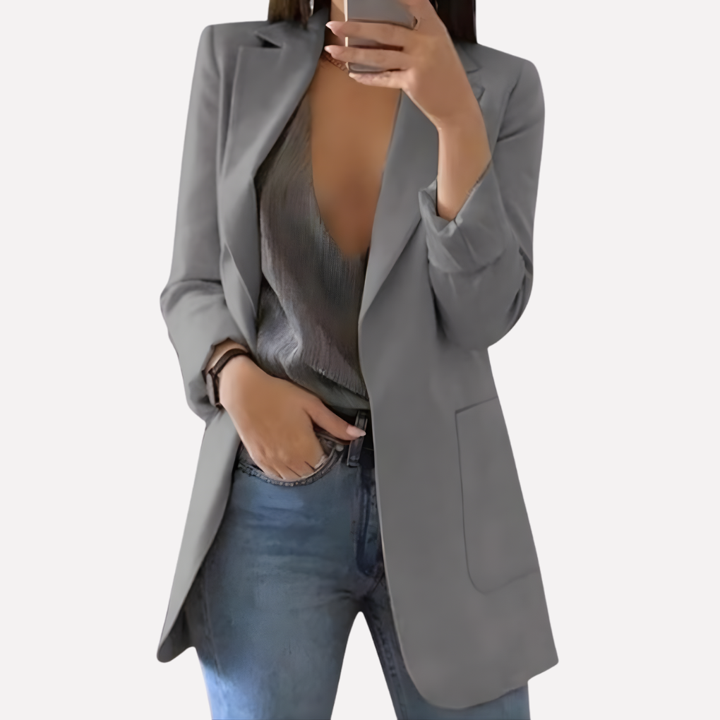 Giacca Blazer Donna con Tasche Frontali – Strutturata per Uso Quotidiano