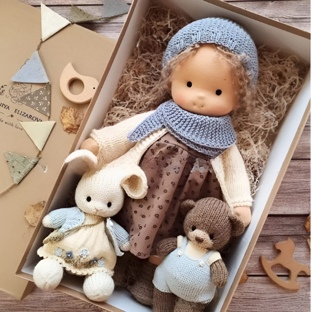 Bambola Cuddly Waldorf Fatta a Mano