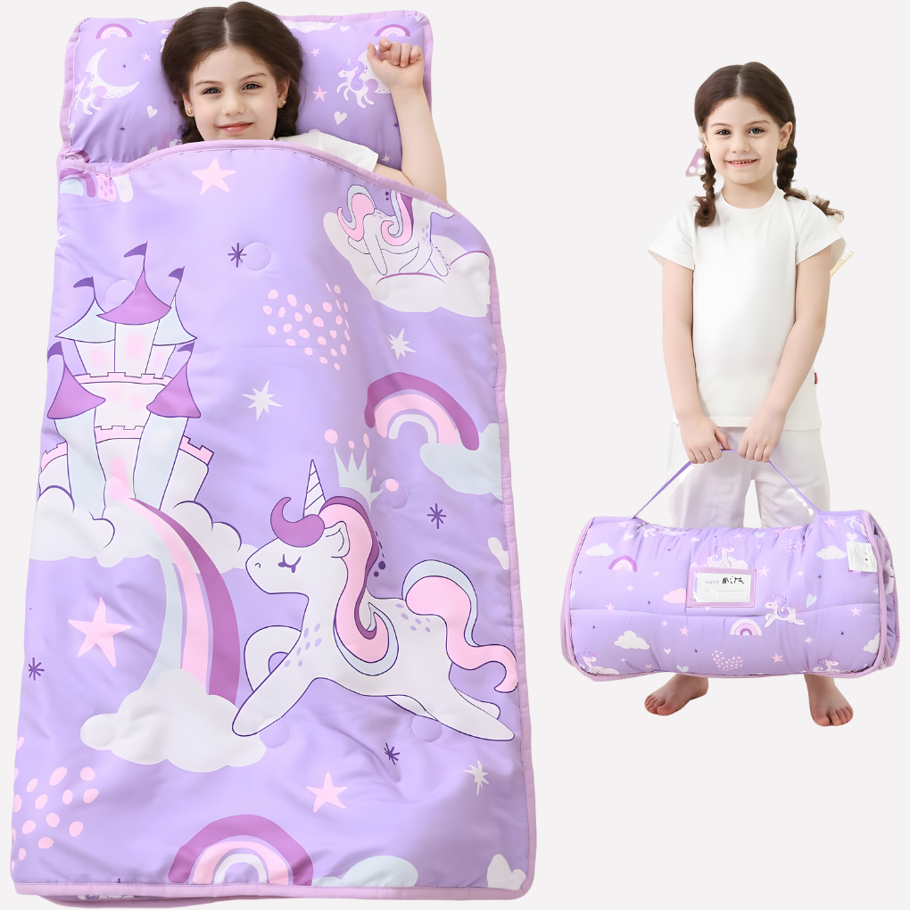 Tappetino per sonnellino per bambini con cuscino e coperta