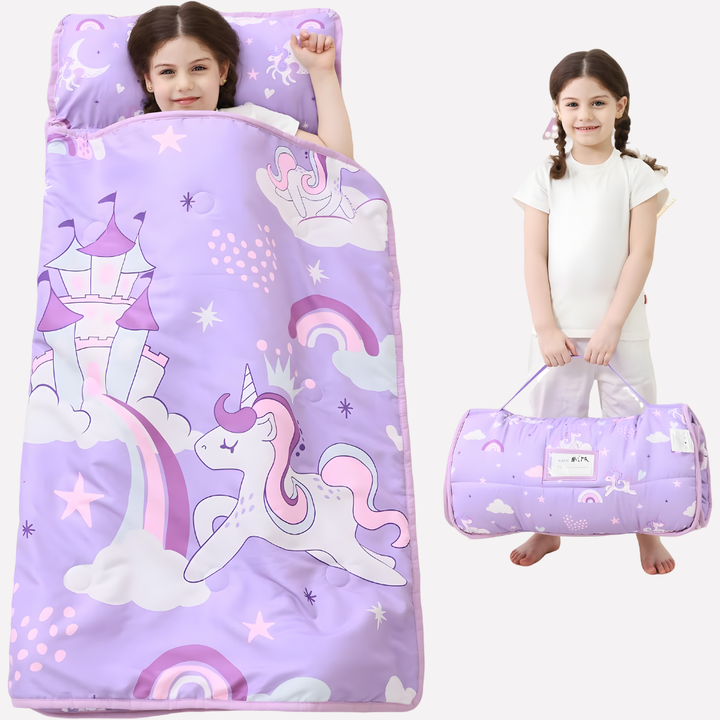 Tappetino per sonnellino per bambini con cuscino e coperta