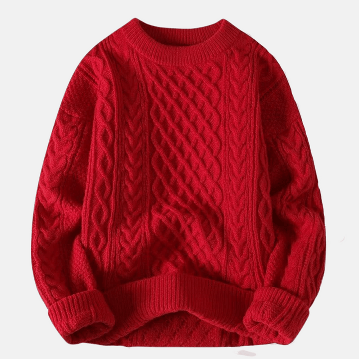 Maglione invernale da uomo in maglia a tinta unita