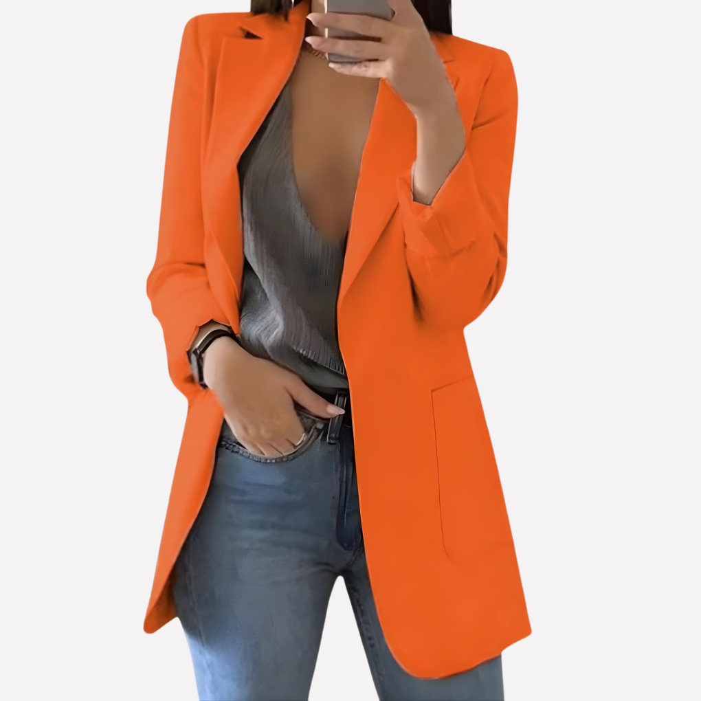 Giacca Blazer Donna con Tasche Frontali – Strutturata per Uso Quotidiano