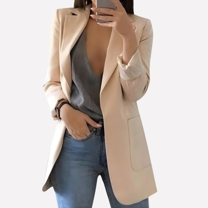 Giacca Blazer Donna con Tasche Frontali – Strutturata per Uso Quotidiano