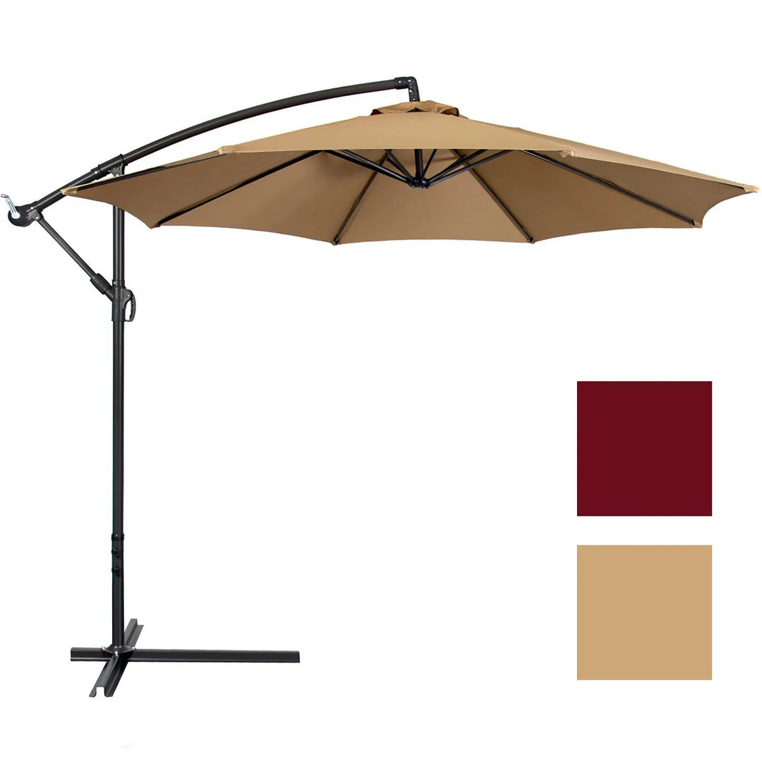 Parasol Moderno da Esterno con Sistema di Apertura Facile a Manovella