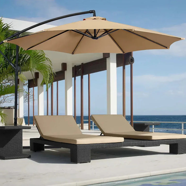 Parasol Moderno da Esterno con Sistema di Apertura Facile a Manovella