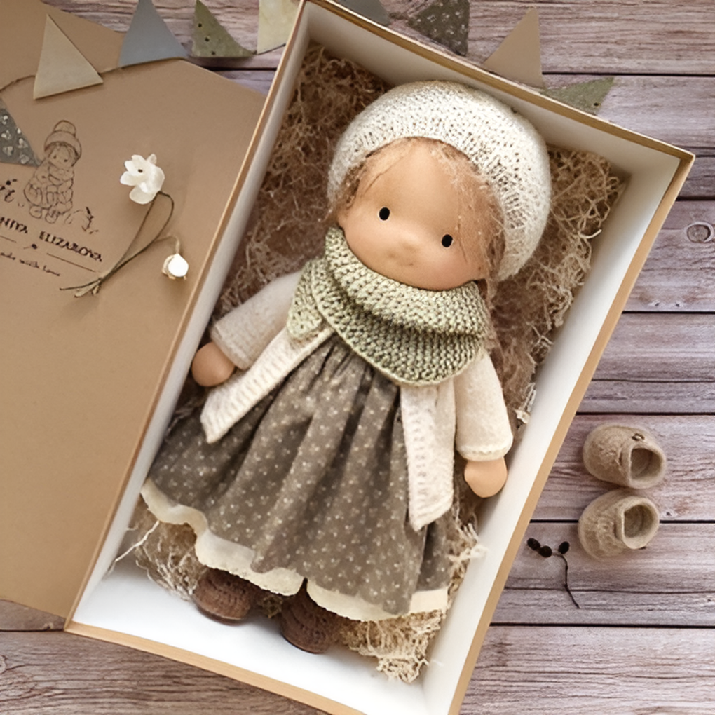 Bambola Cuddly Waldorf Fatta a Mano